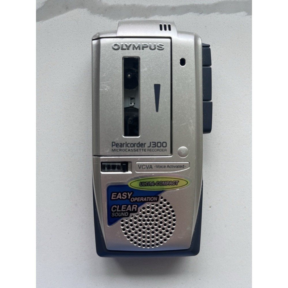 Olympus Pearlcorder J300 Microcassette Handheld Audio Voice Recorder Works